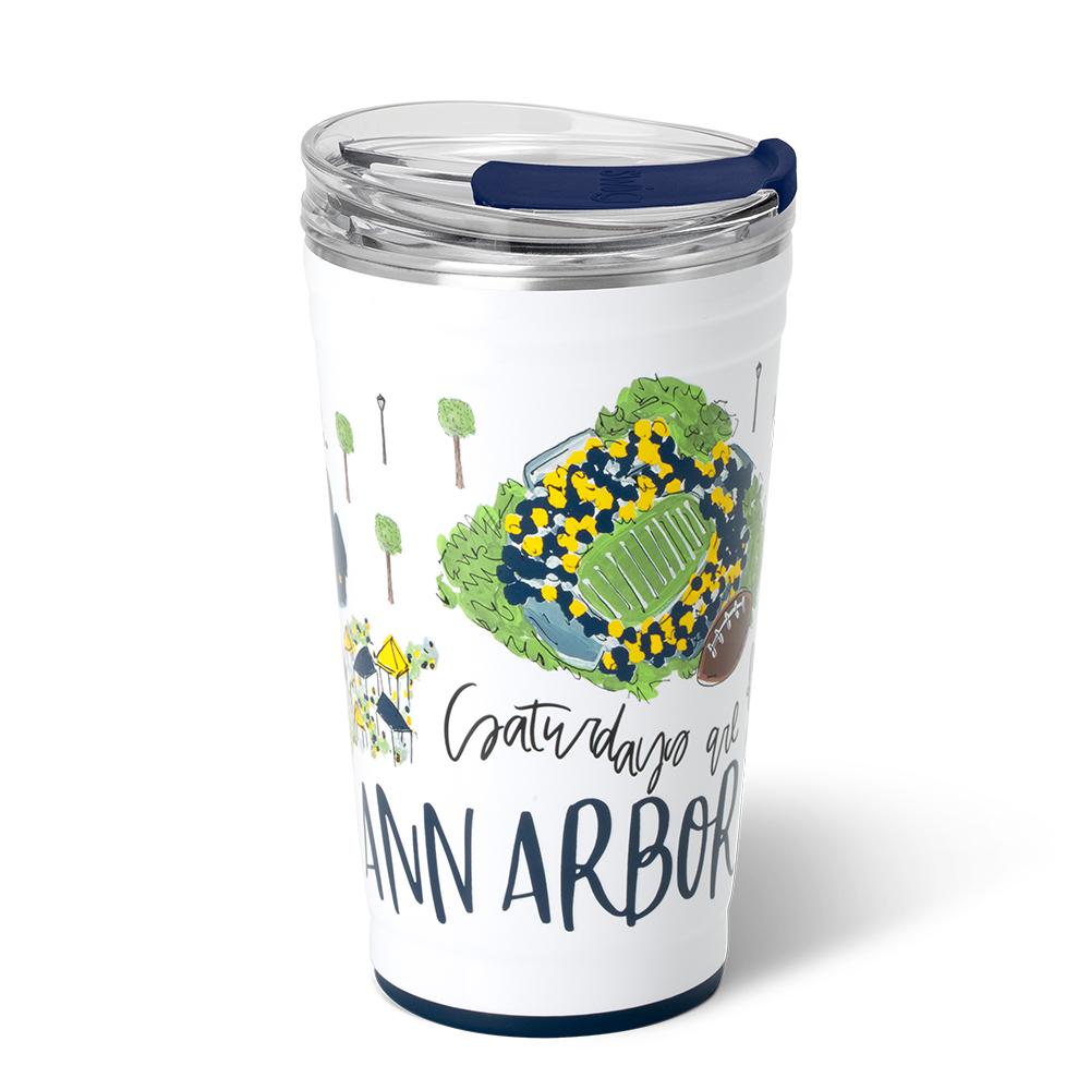 Vaso para fiestas de los sábados en Ann Arbor (24 oz)