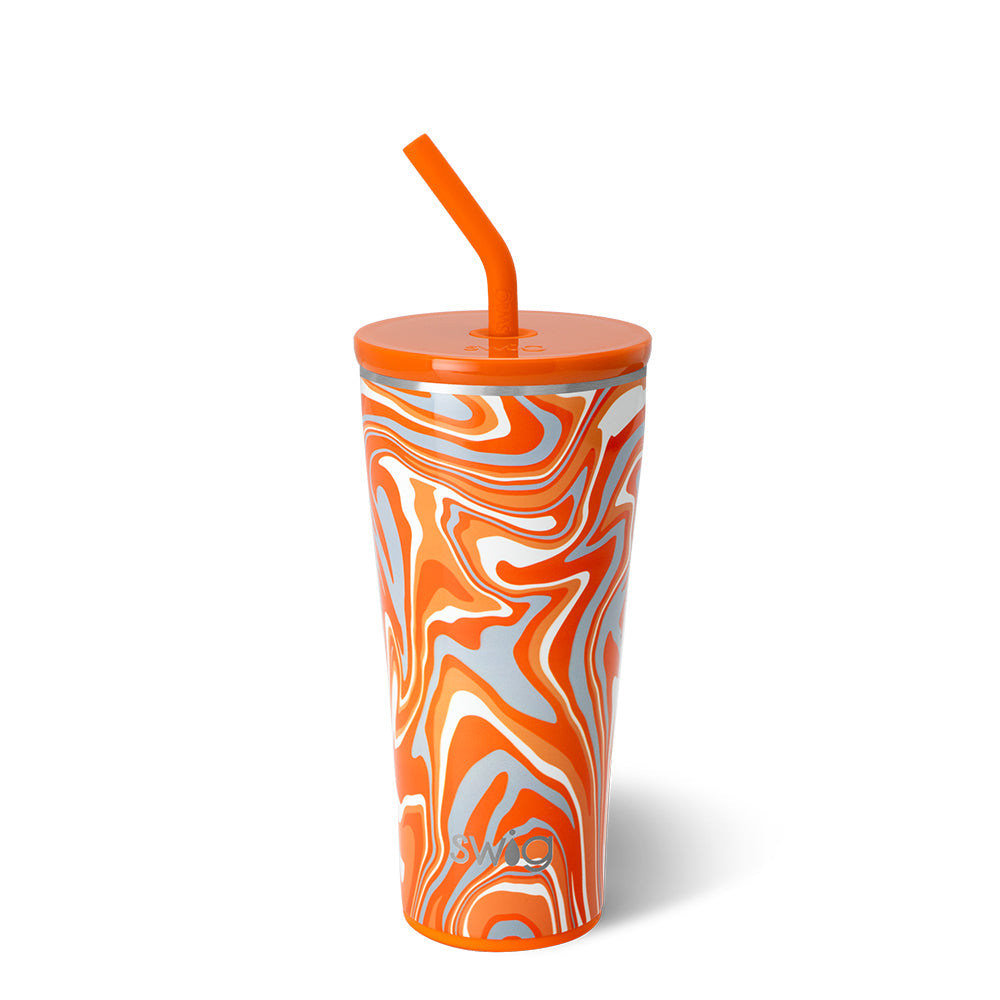 Vaso con pajita naranja Fanzone (32 oz)