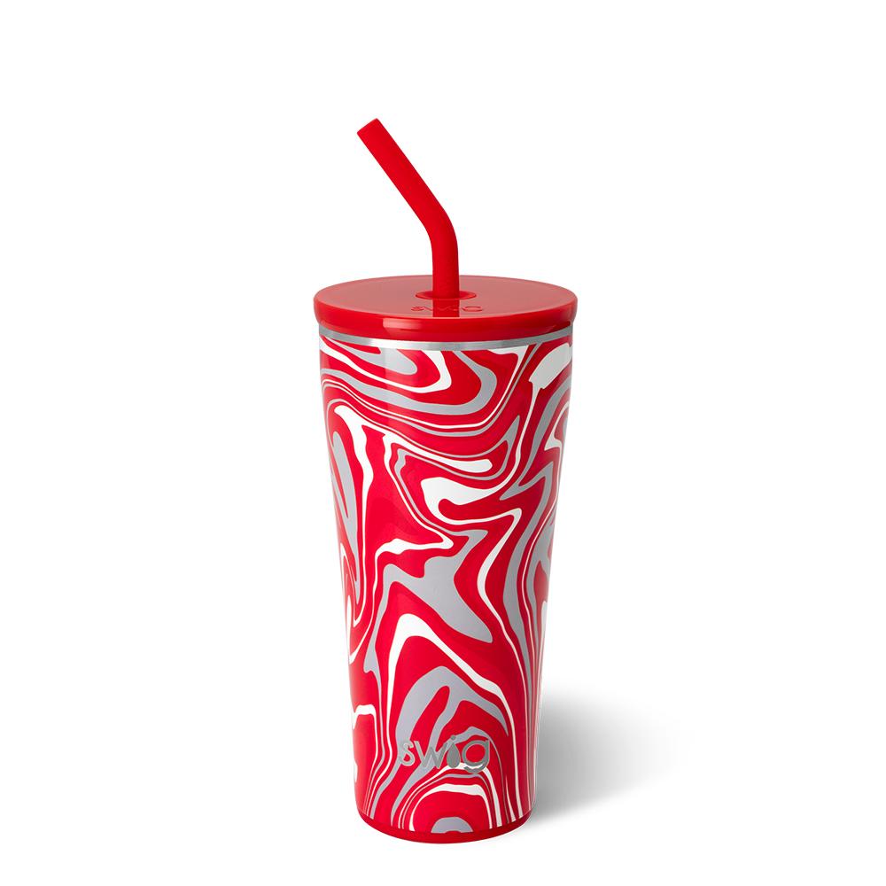 Fanzone Red + Grey Straw Tumbler (32oz)