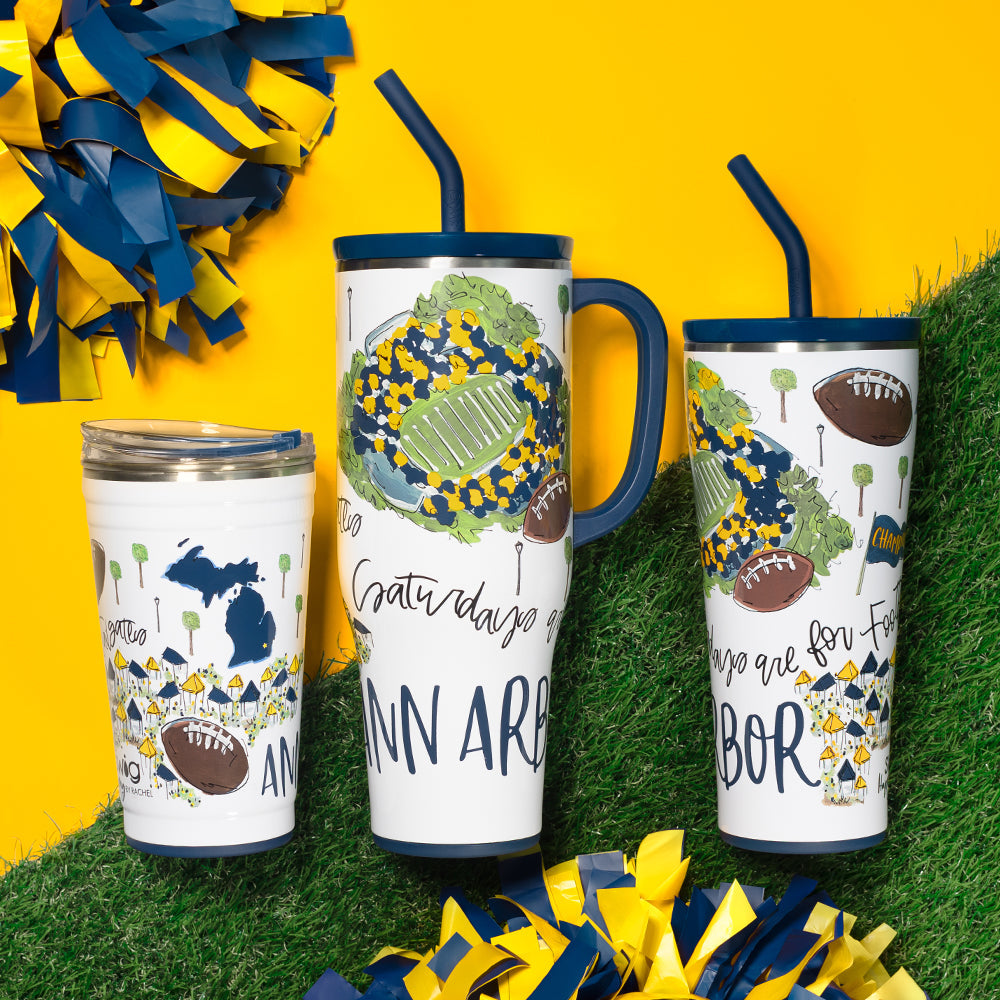 Vaso para fiestas de los sábados en Ann Arbor (24 oz)