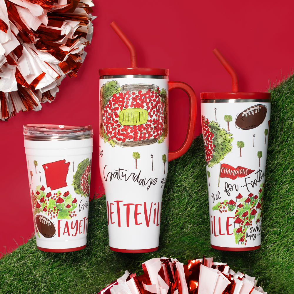 Vaso con pajita (32 oz) de los sábados en Fayetteville