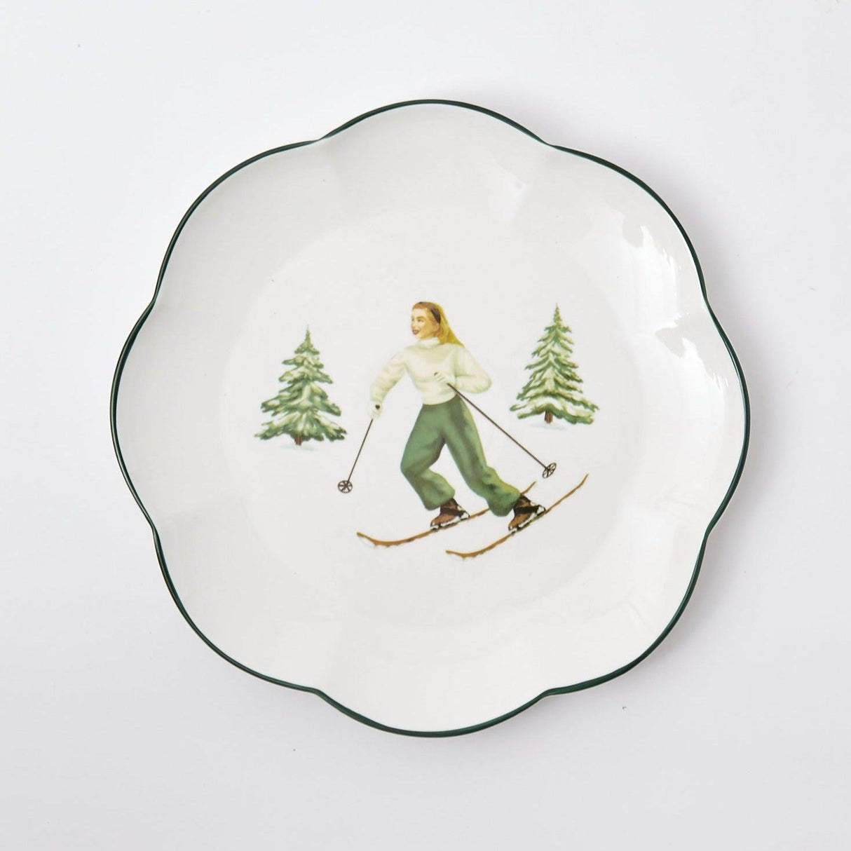 Heidi & Hans Skier Dinner Plate (Set of 4)