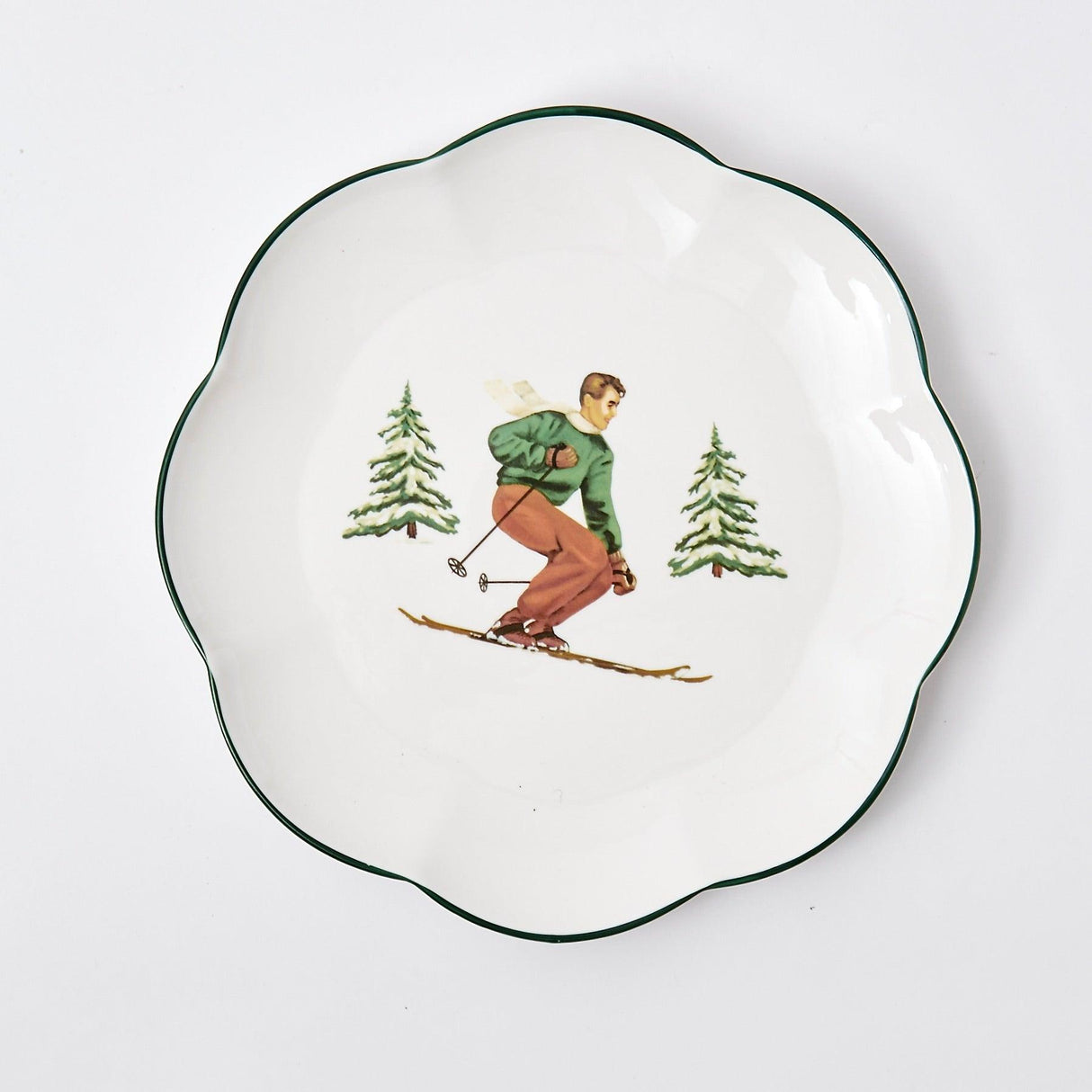 Heidi & Hans Skier Dinner Plate (Set of 4)