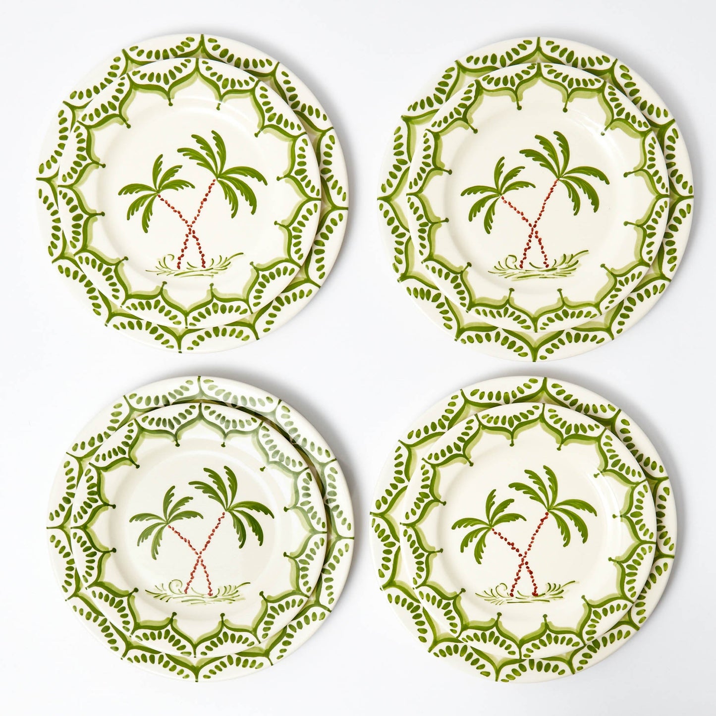 Jardin de Palmier Dinner & Starter Plates (Set of 8)