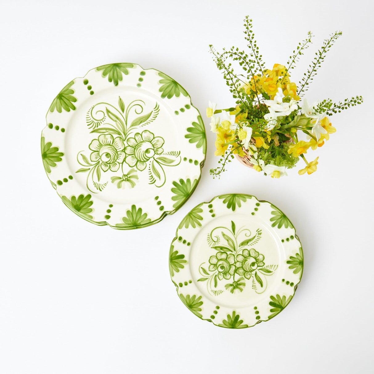 Seville Green Gardênia Starter Plates (Set of 4)