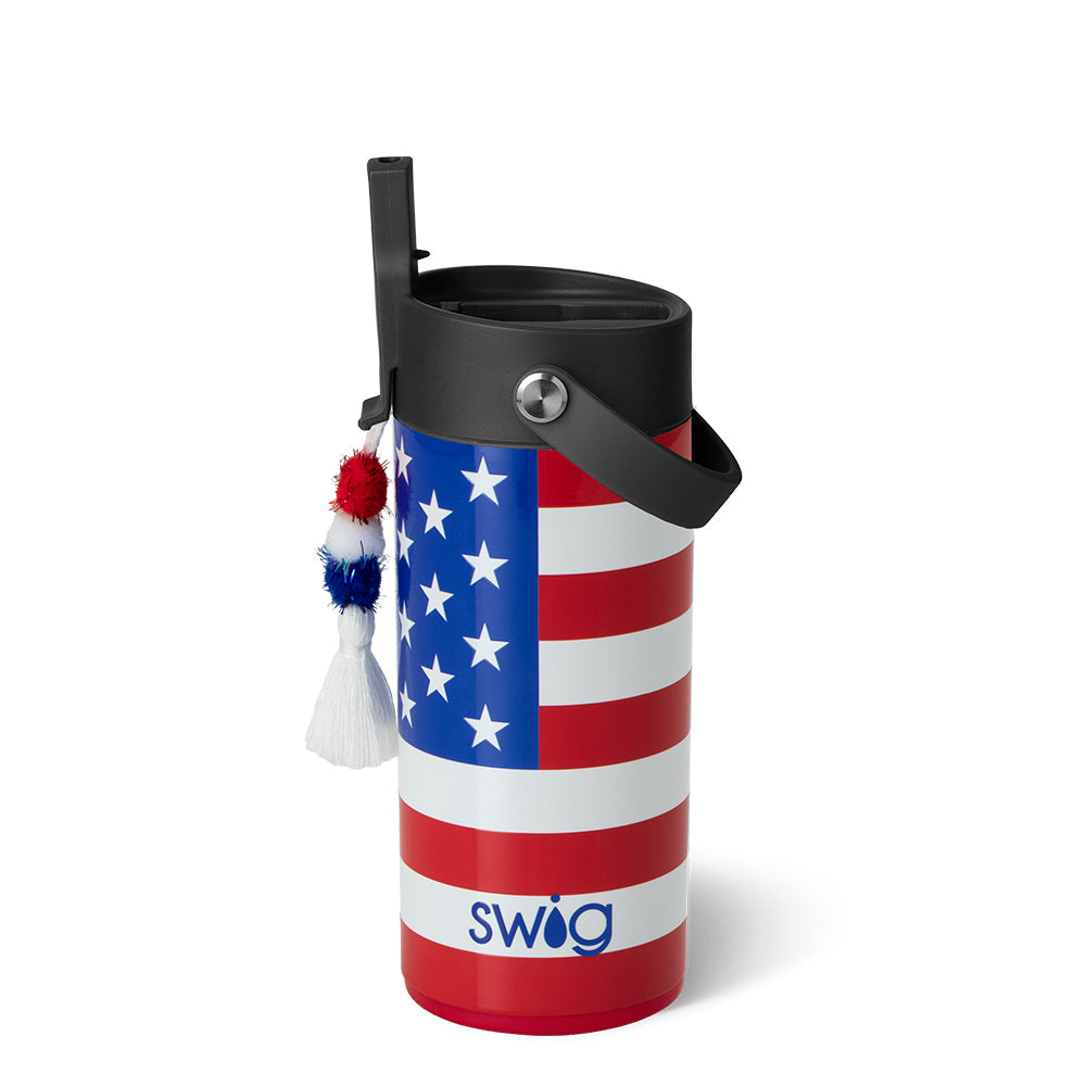 Vaso delgado All American Flip + Sip (12 oz)