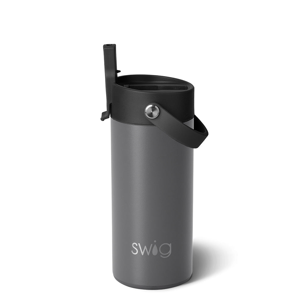 Grey Flip + Sip Slim Tumbler (12oz)