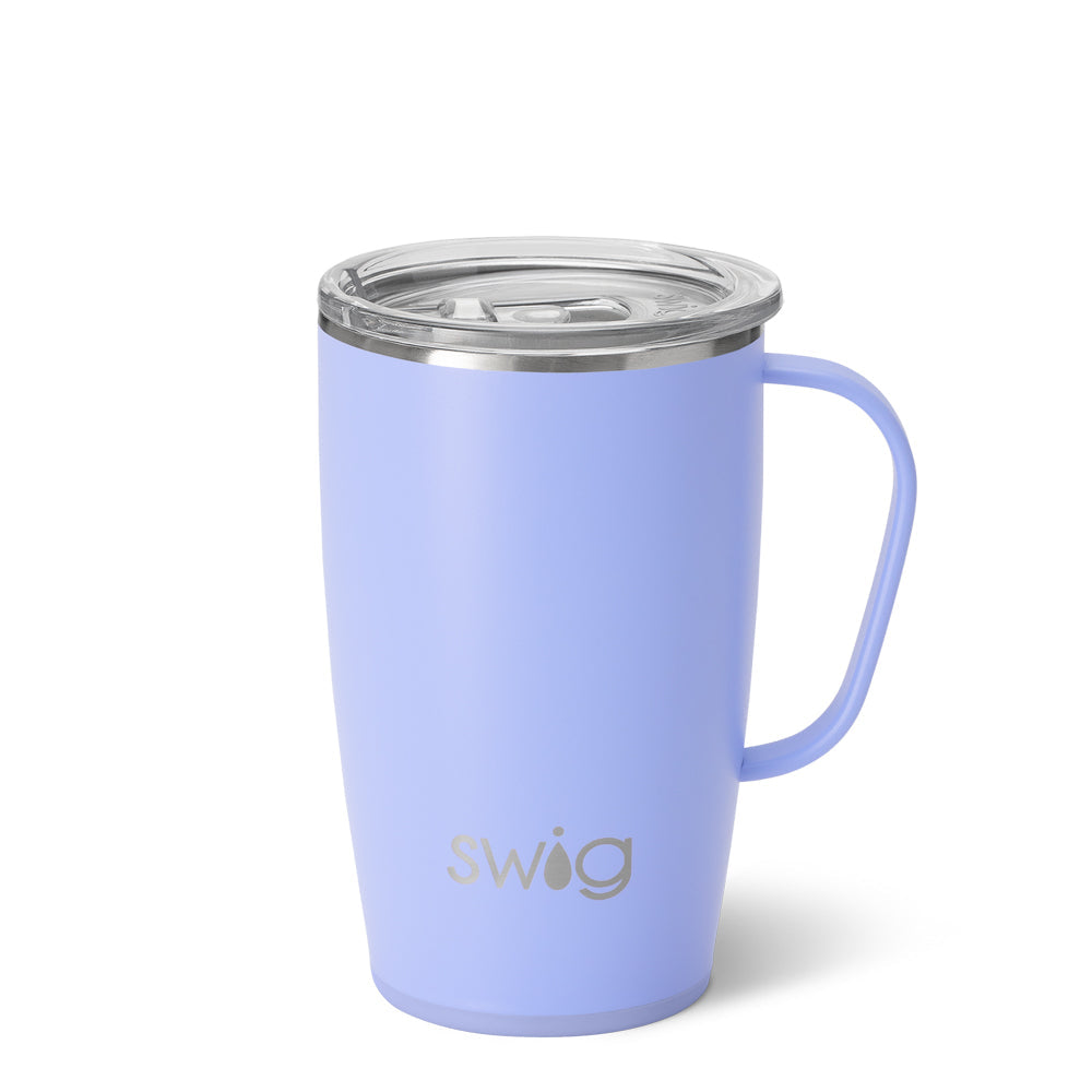 Taza de viaje con diseño de hortensias (18 oz)
