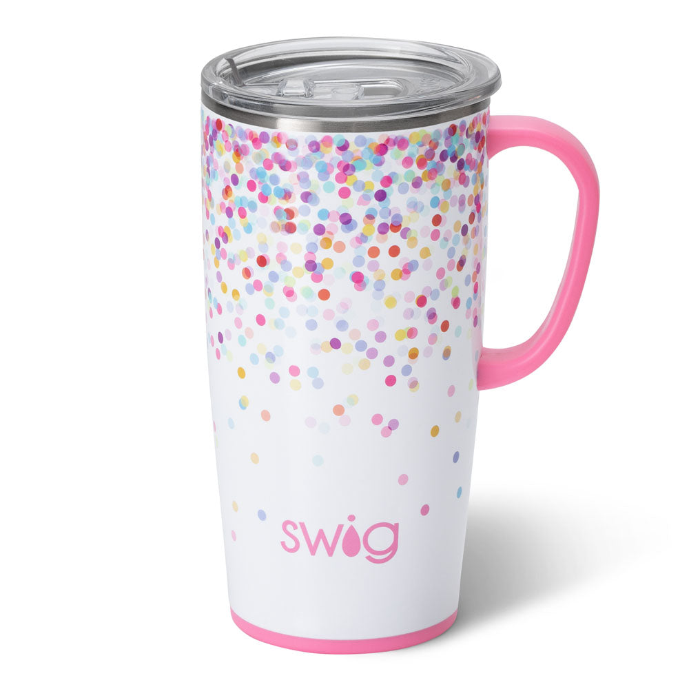 Taza de viaje con forma de confeti (22 oz)