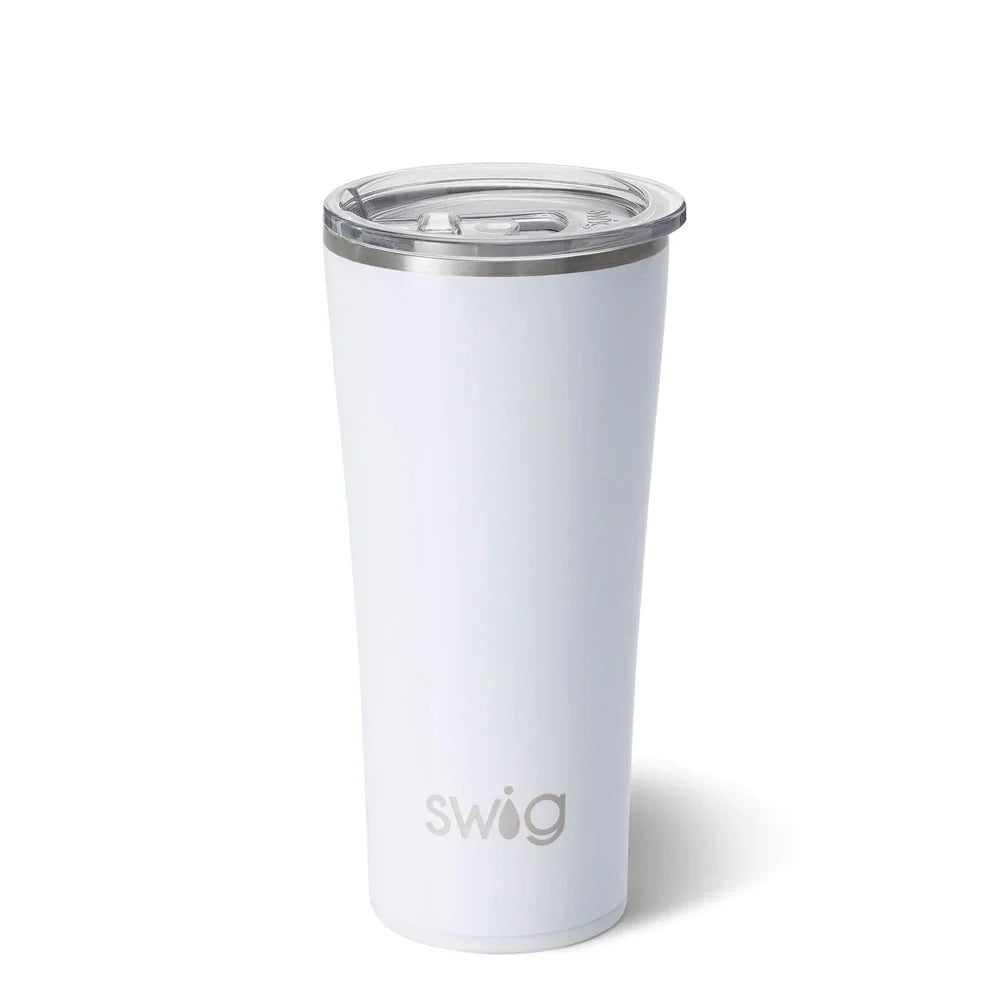 Vaso blanco brillante (22 oz)