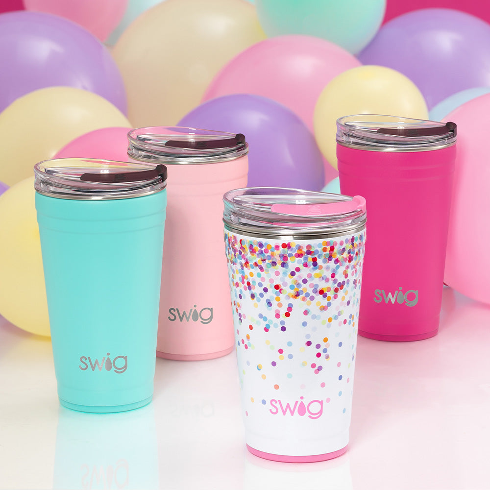 Vaso de fiesta con confeti (24 oz)