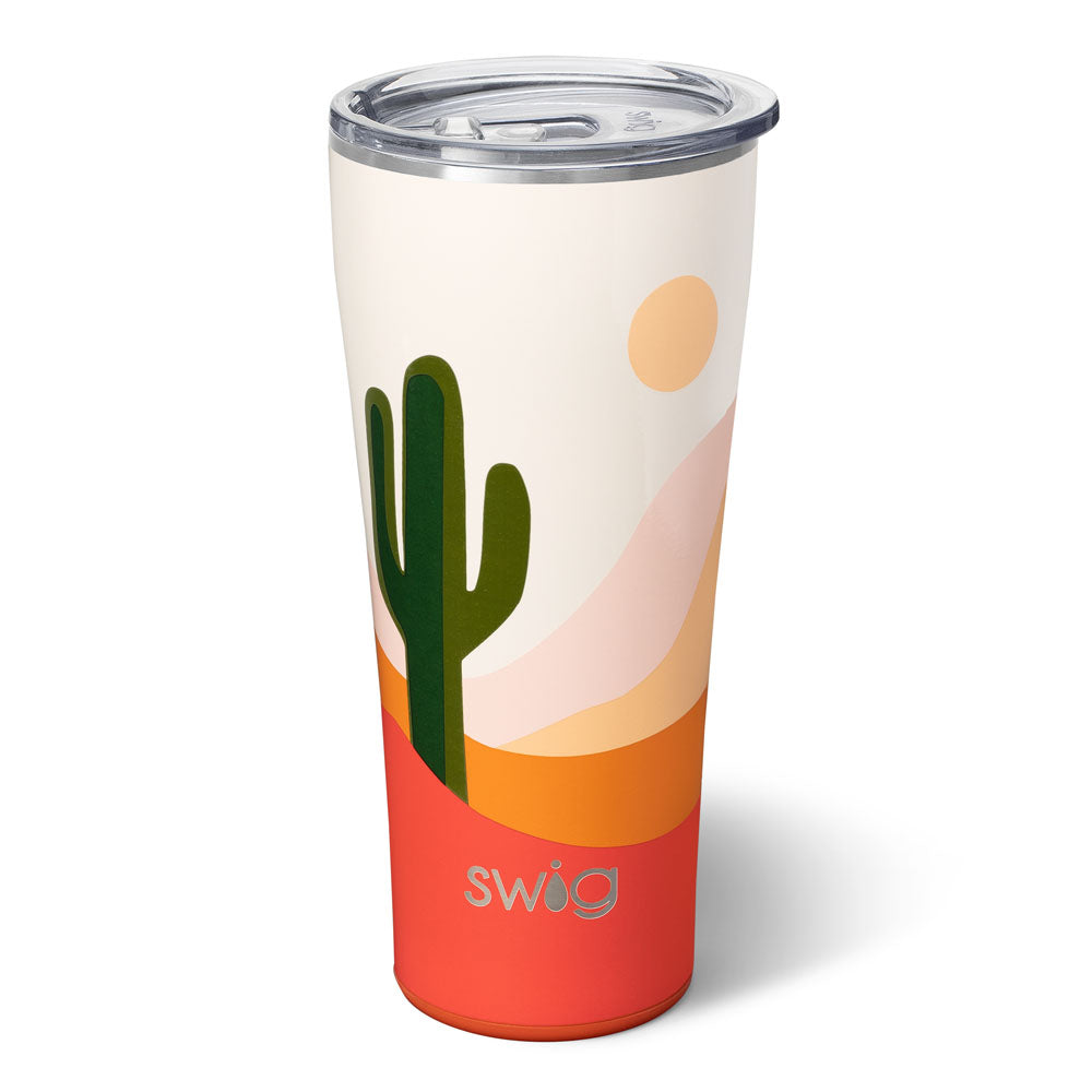 Vaso de estilo boho con diseño de desierto (32 oz)