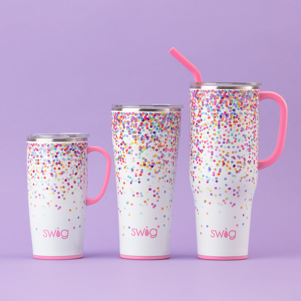 Taza de viaje con forma de confeti (22 oz)