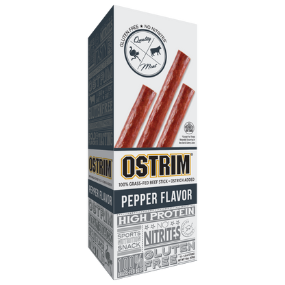 Peppered Grass-Fed Beef & Ostrich, 10 Sticks