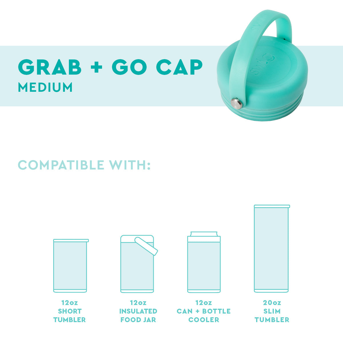 Tapa Aqua Grab + Go (vaso corto de 12 oz)