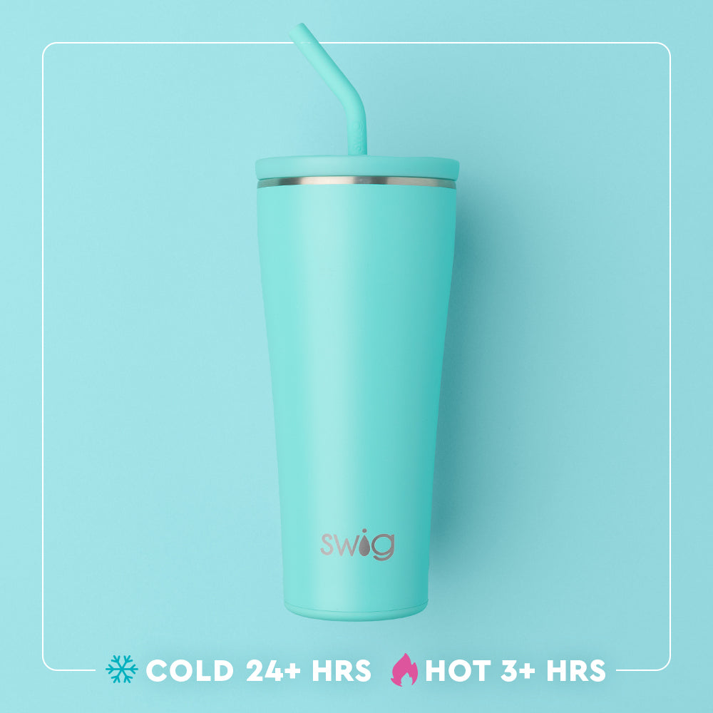 Fanzone Purple + Yellow Straw Tumbler (32oz)