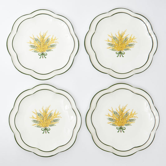 Mimosa Dinner & Starter Plates (Set of 8)