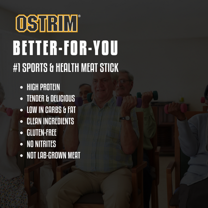 Peppered Grass-Fed Beef & Ostrich, 10 Sticks