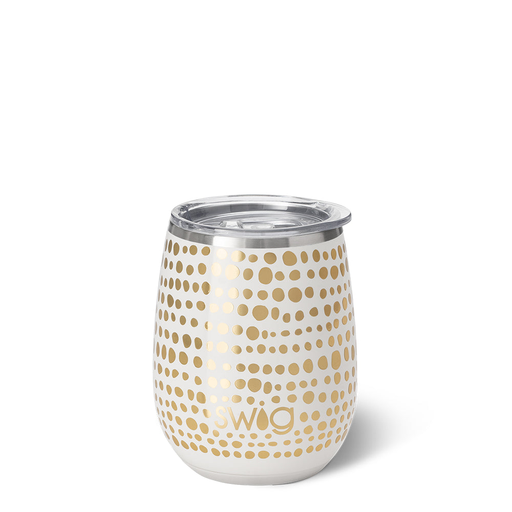 Copa de vino sin tallo dorada Glamazon (14 oz)