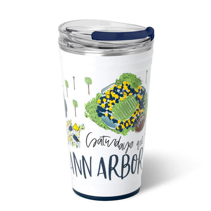 Vaso para fiestas de los sábados en Ann Arbor (24 oz)