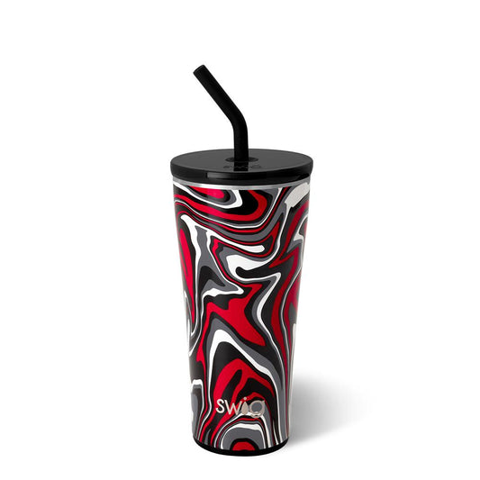 Fanzone Black + Red Straw Tumbler (32oz)