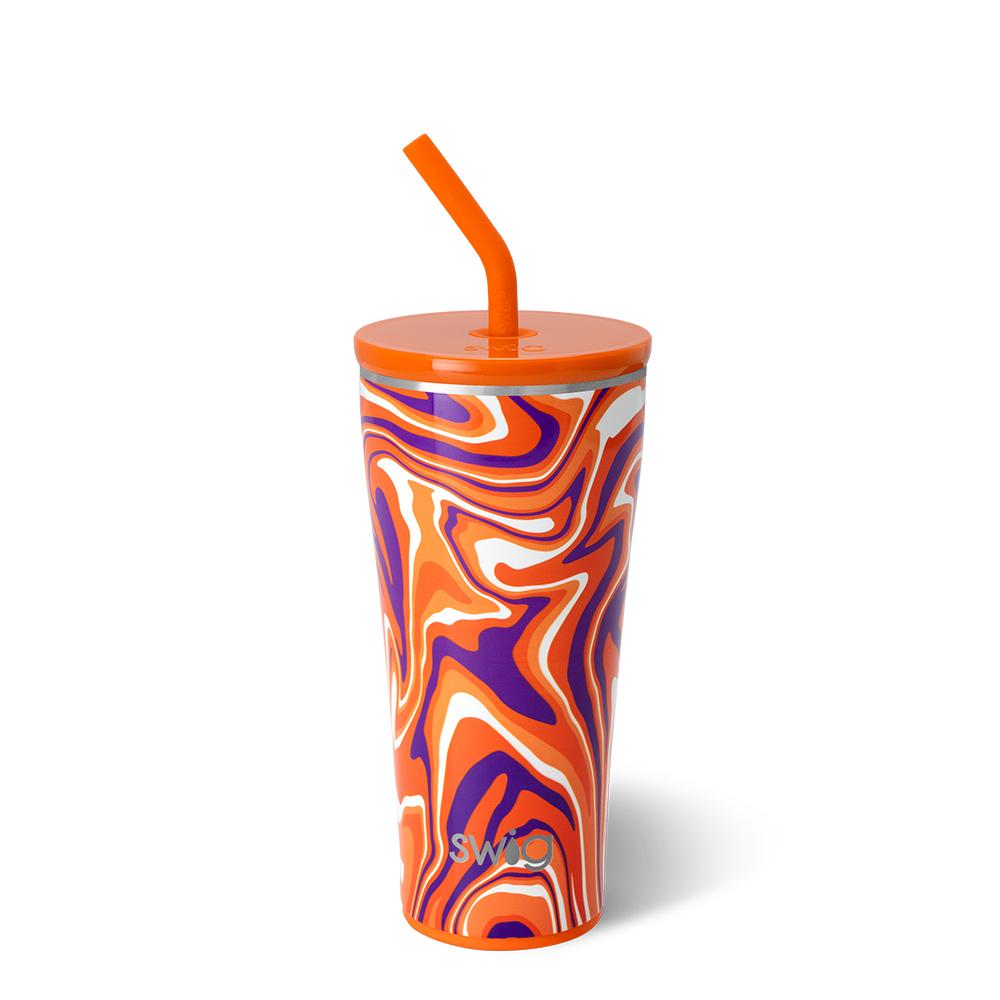 Fanzone Orange + Purple Straw Tumbler (32oz)