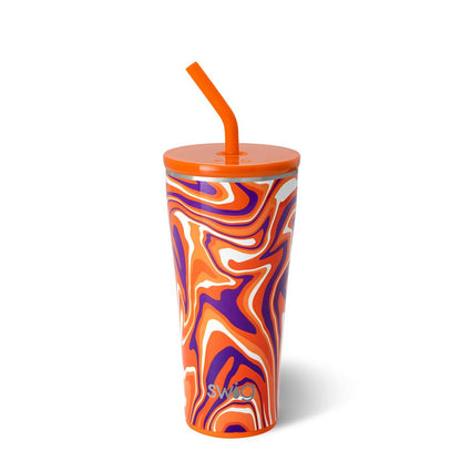 Fanzone Orange + Purple Straw Tumbler (32oz)