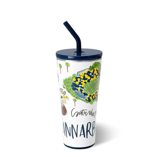 Vaso de paja (32 oz) de los sábados en Ann Arbor