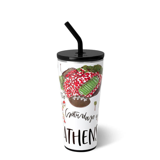 Vaso con pajita (32 oz) de los sábados en Atenas