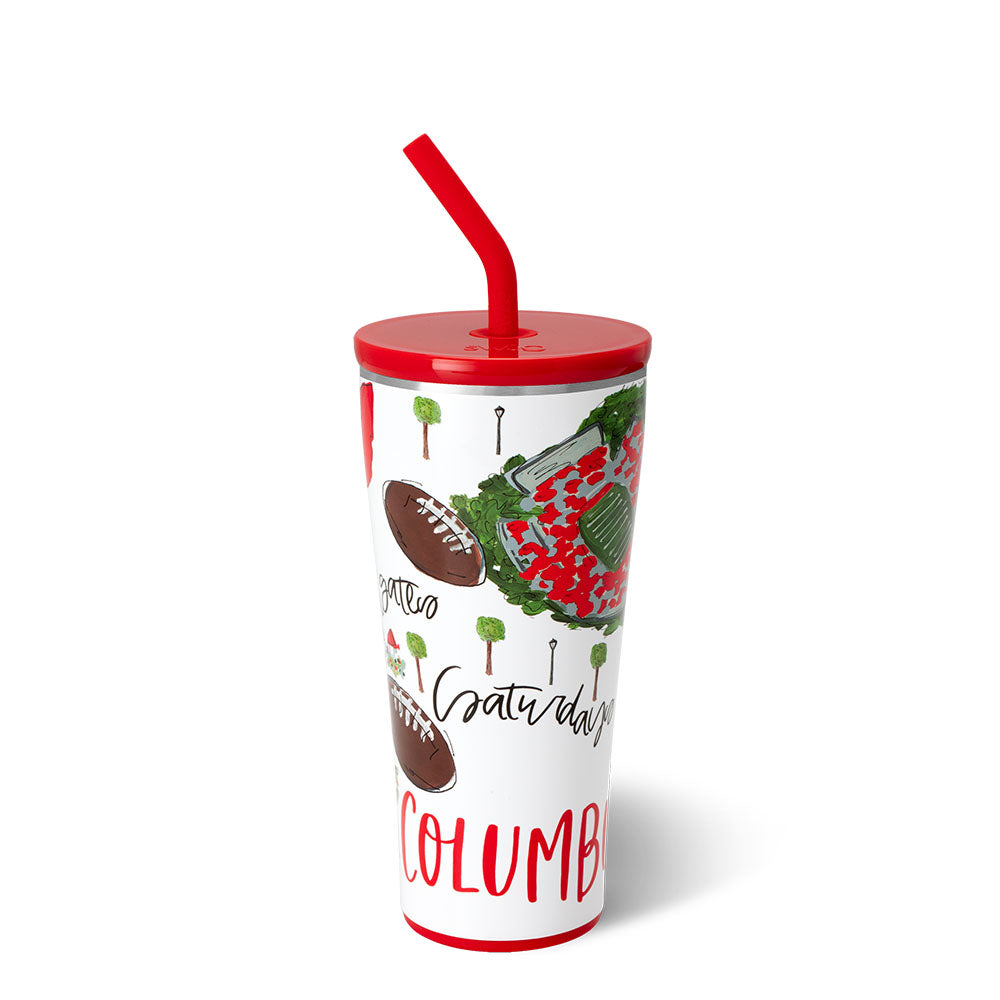 Vaso con pajita (32 oz) de los sábados en Columbus