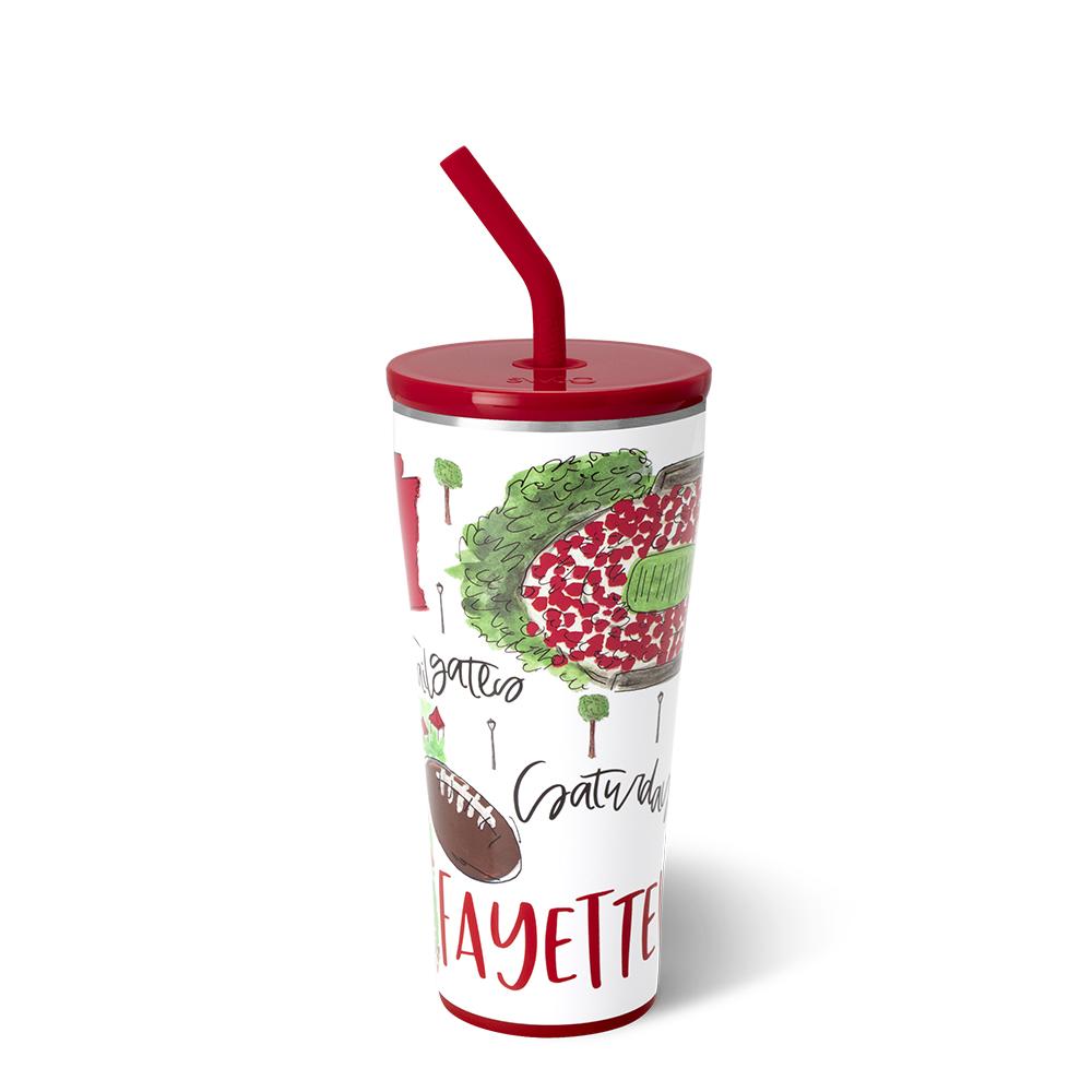 Vaso con pajita (32 oz) de los sábados en Fayetteville