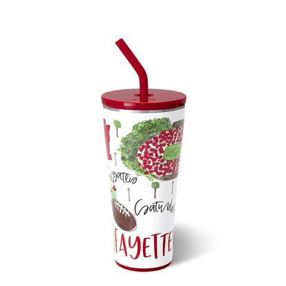 Vaso con pajita (32 oz) de los sábados en Fayetteville