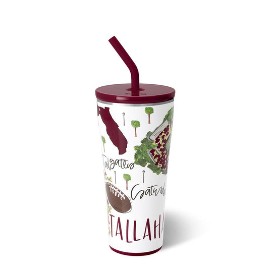 Vaso con pajita (32 oz) de los sábados en Tallahassee