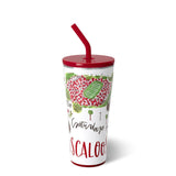 Vaso con pajita (32 oz) de los sábados en Tuscaloosa