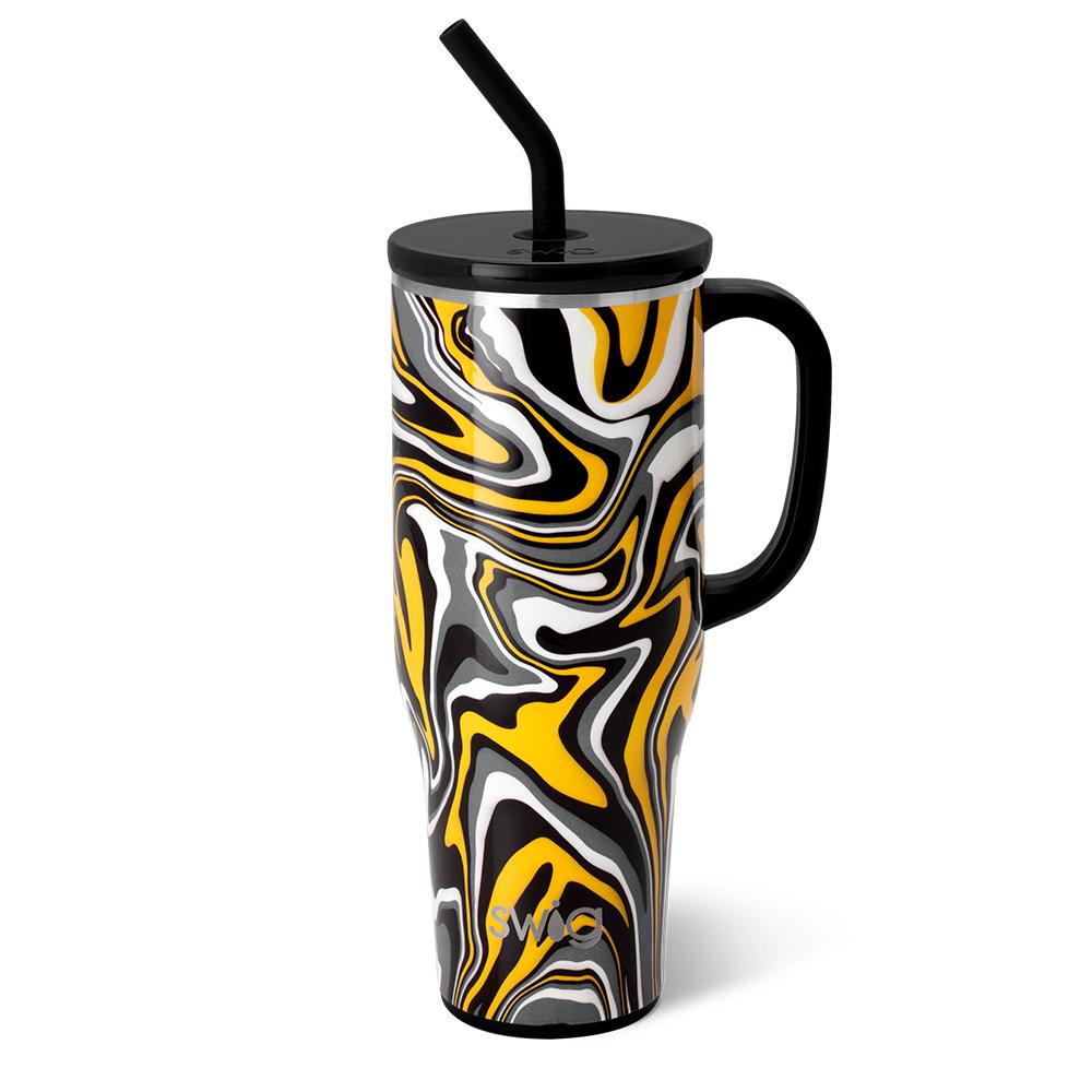 Taza gigante Fanzone negra y amarilla (40 oz)