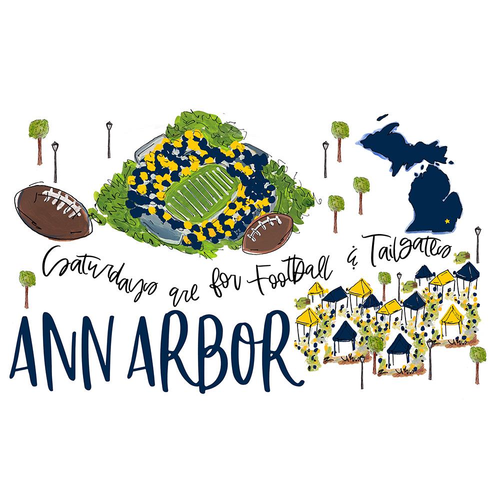 Saturdays in Ann Arbor Mega Mug (40oz)
