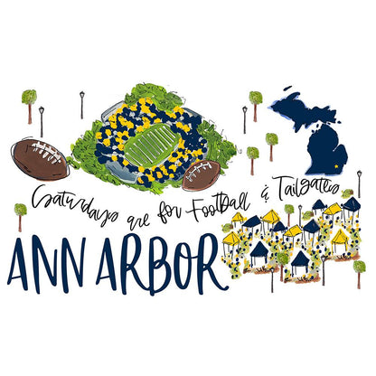 Vaso de paja (32 oz) de los sábados en Ann Arbor