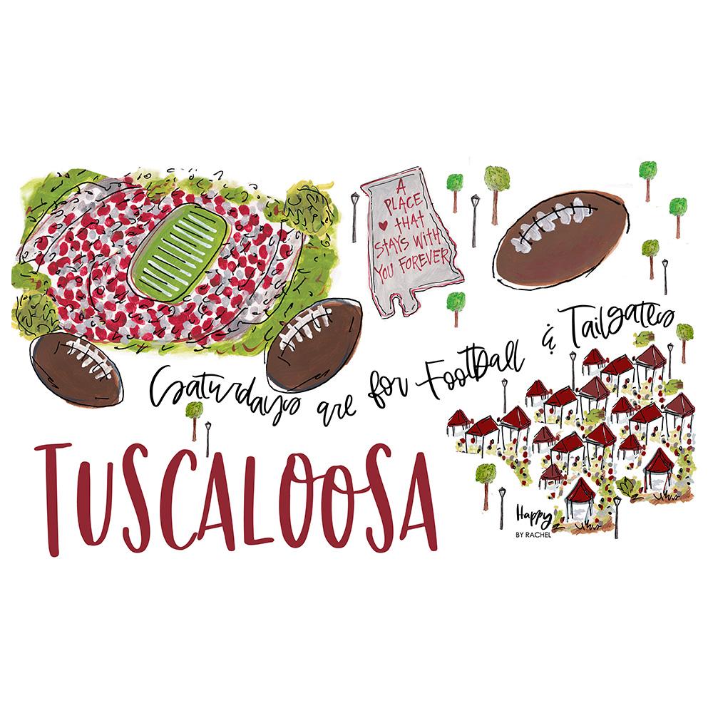Vaso con pajita (32 oz) de los sábados en Tuscaloosa