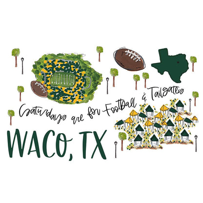 Vaso con pajita de los sábados en Waco (32 oz)