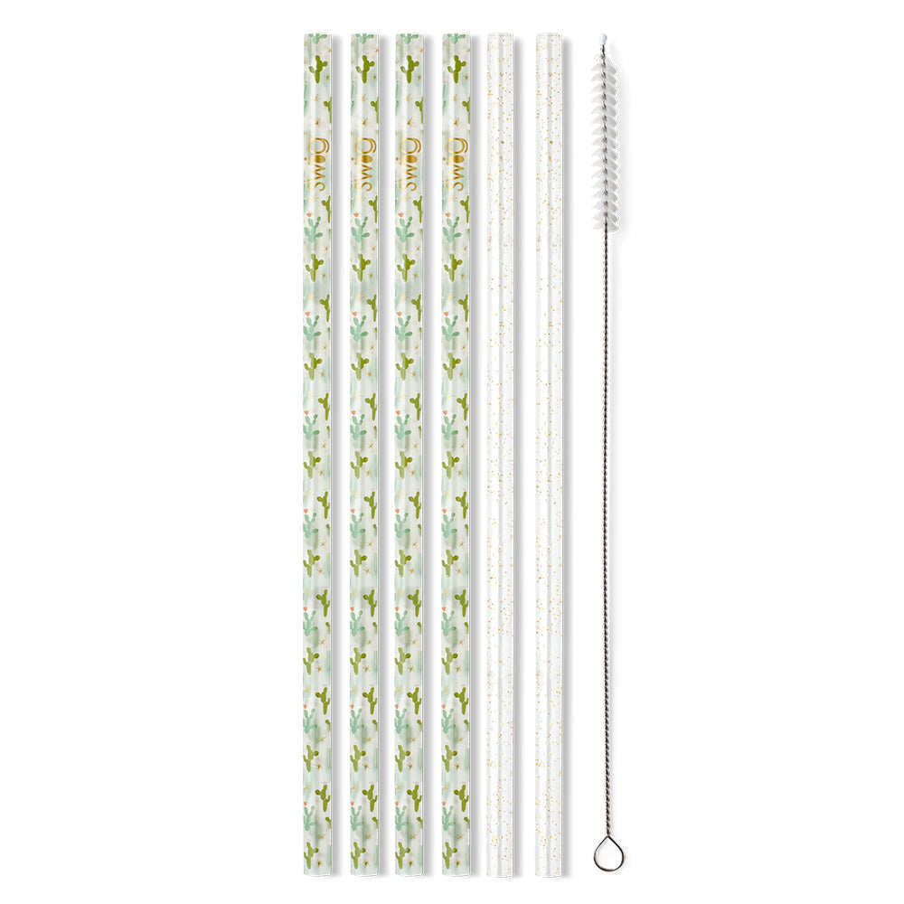 Desert Child + Gold Glitter Reusable Straw Set
