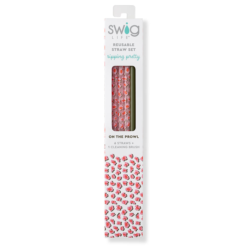 On The Prowl + Olive Reusable Straw Set