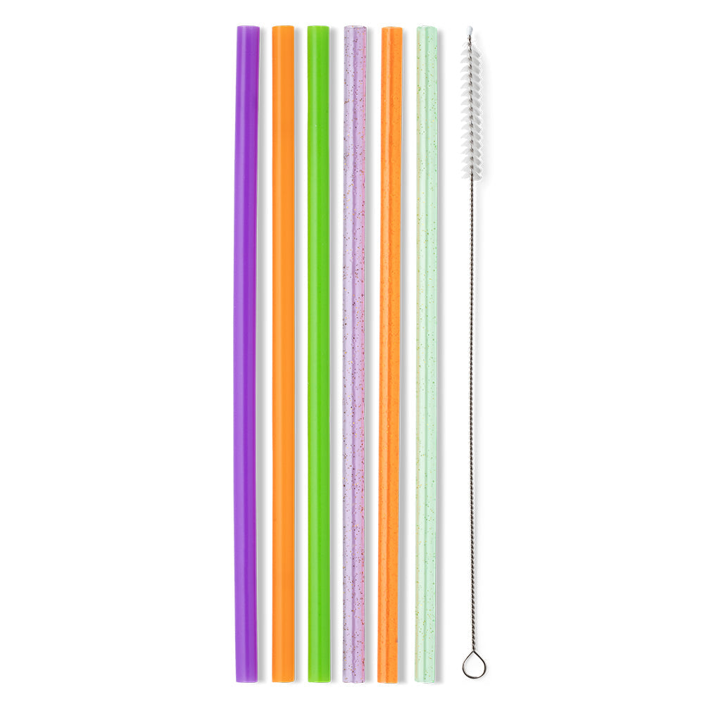 Halloween Glitter Reusable Straw Set