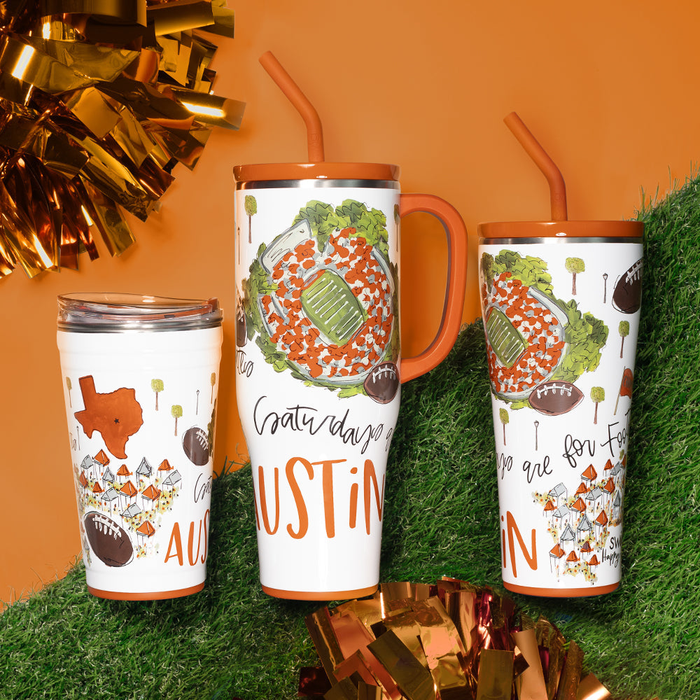 Vaso con pajita (32 oz) de los sábados en Austin