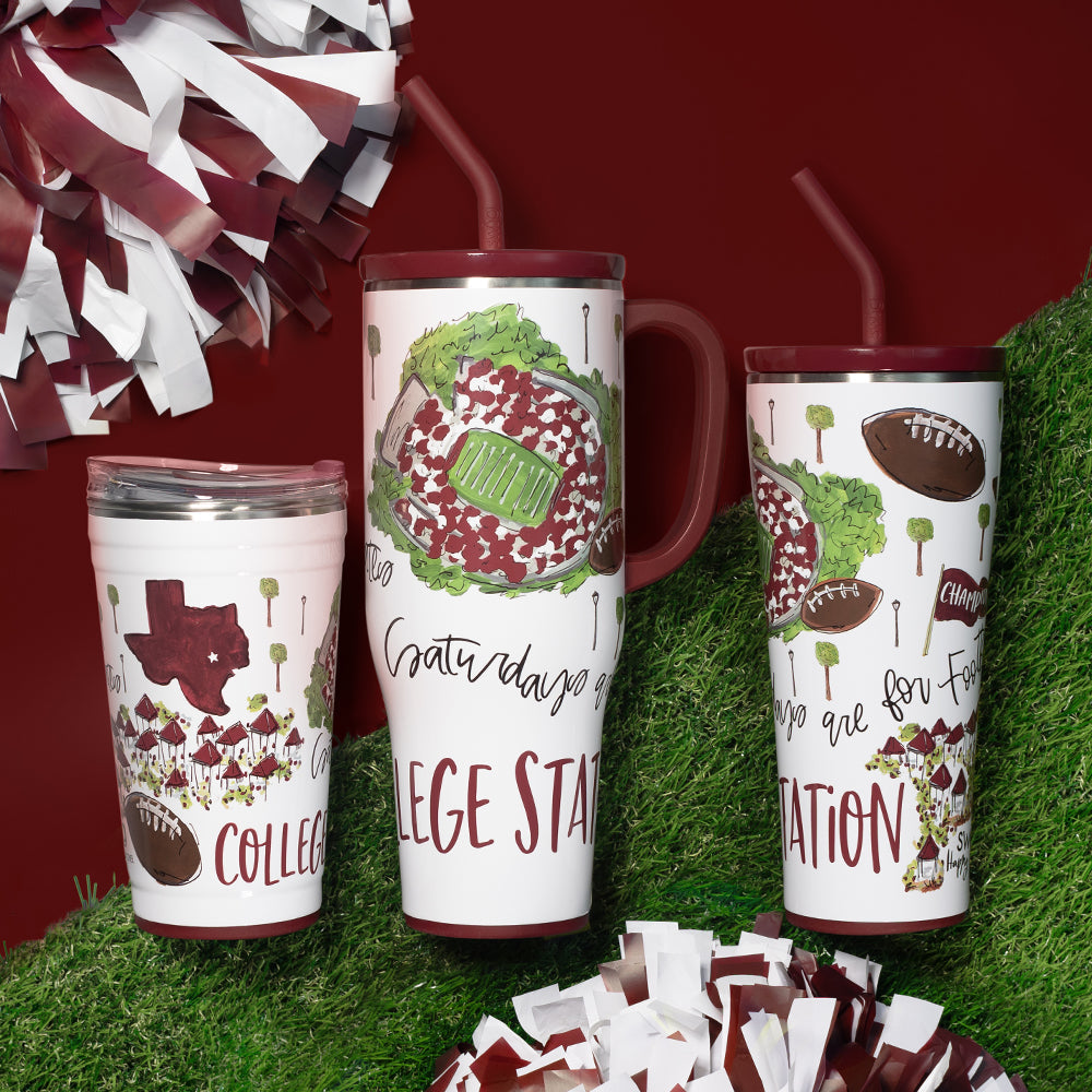 Vaso para fiestas de los sábados en College Station (24 oz)