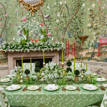 Seville Green Gardênia Dinner Plates (Set of 4)