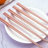 Annie Rose Gold Chopsticks - Set of 4