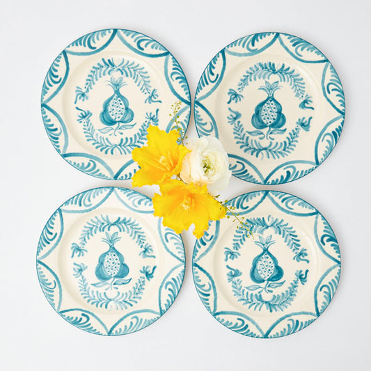 Blue Melograno Starter Plates (Set of 4)