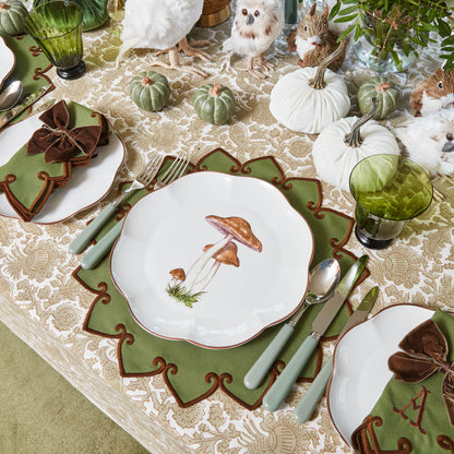 Scalloped Mushroom Dinner & Starter Plates (Set of 8)