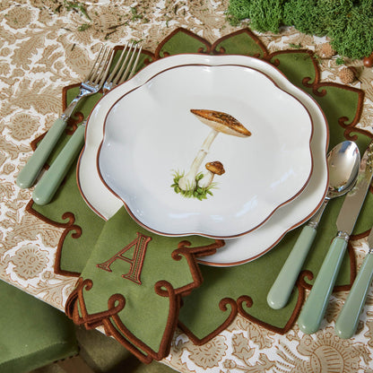 Scalloped Mushroom Starter Plates (Set of 4)
