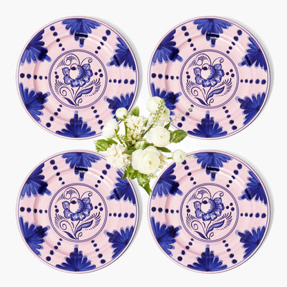Kamari Pink & Blue Dinner Plates (Set of 4)
